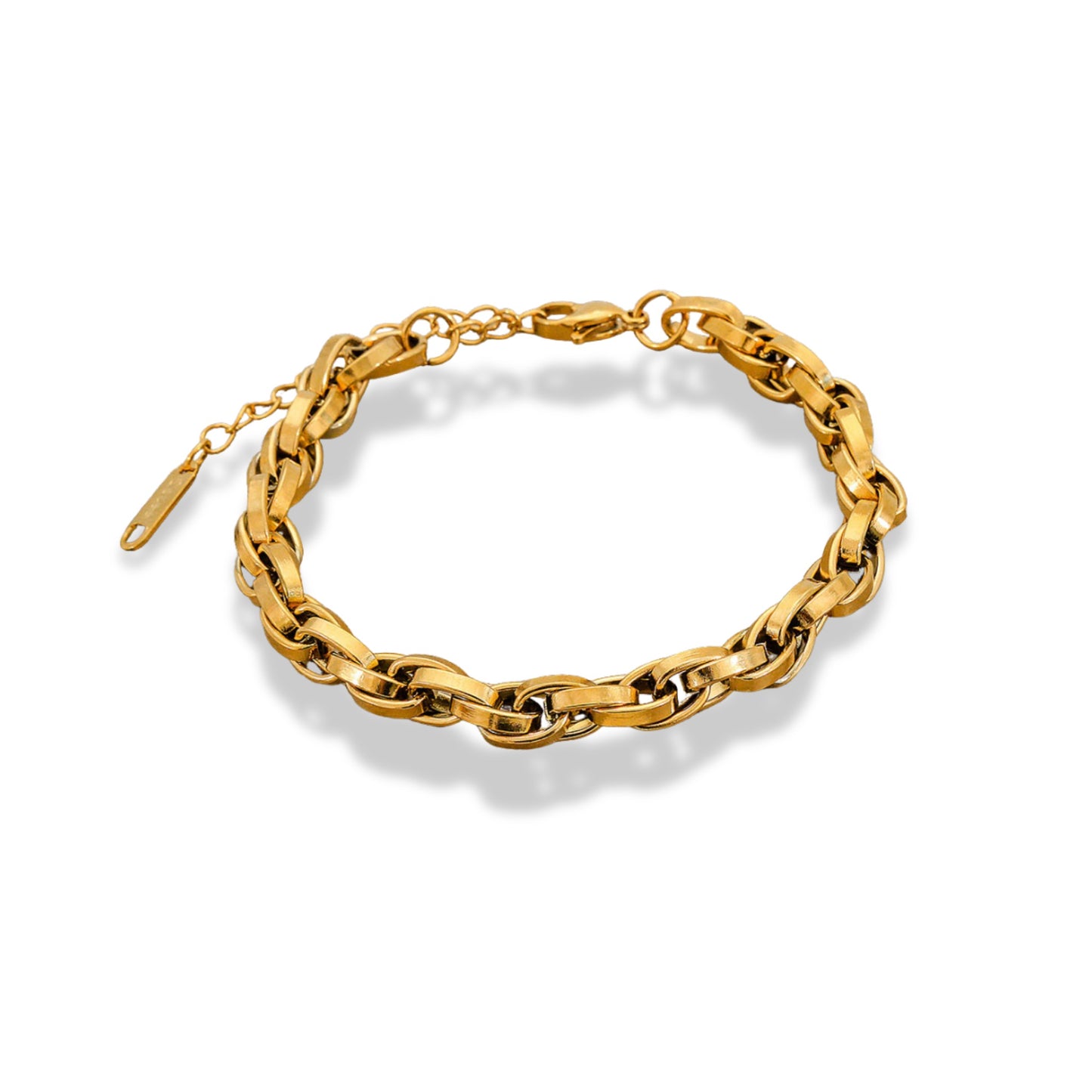 Pulsera eslabones chunky trenzada