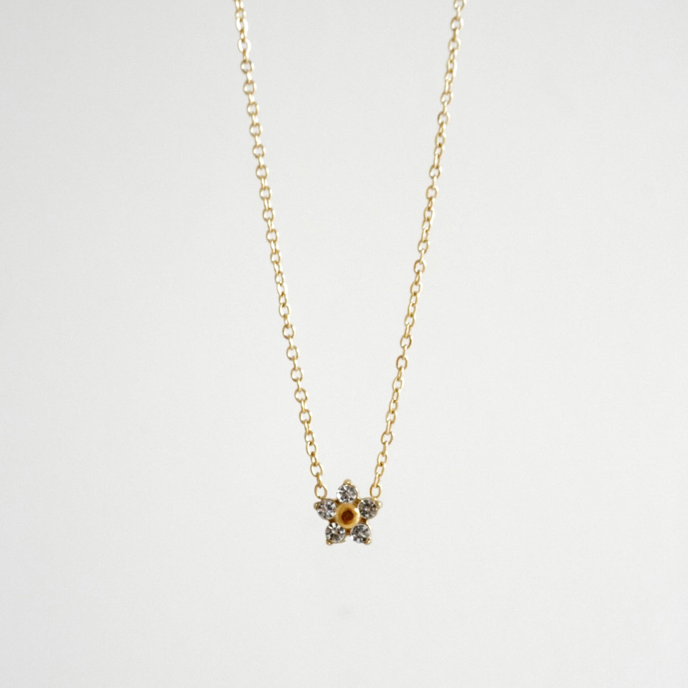 Cadena con dije de flor mini