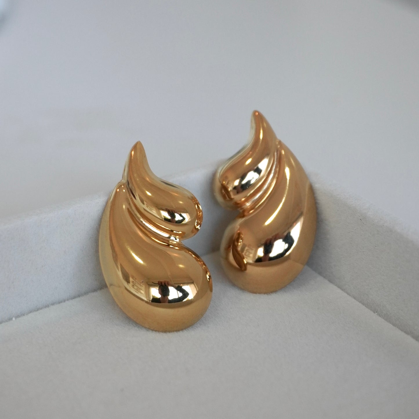 Aretes chuncky gota doble