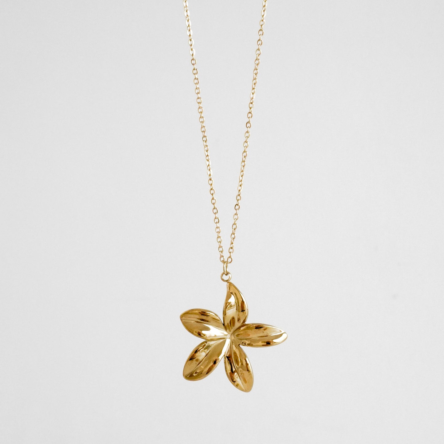 Cadena con dije de flor tropical