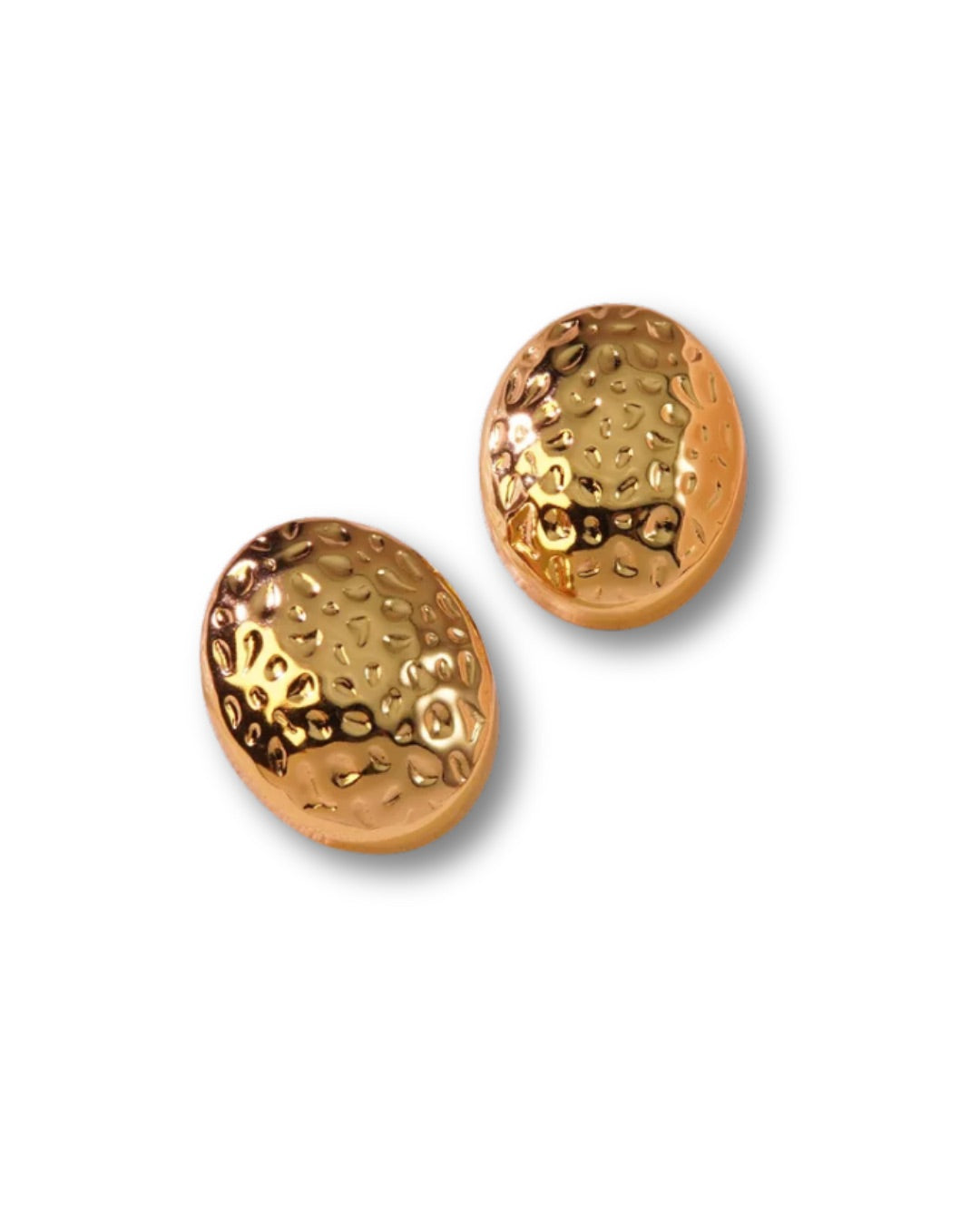 Aretes ovalados texturizados