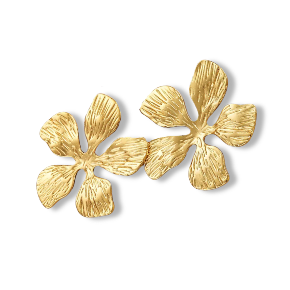 Aretes de flor tropical grandes
