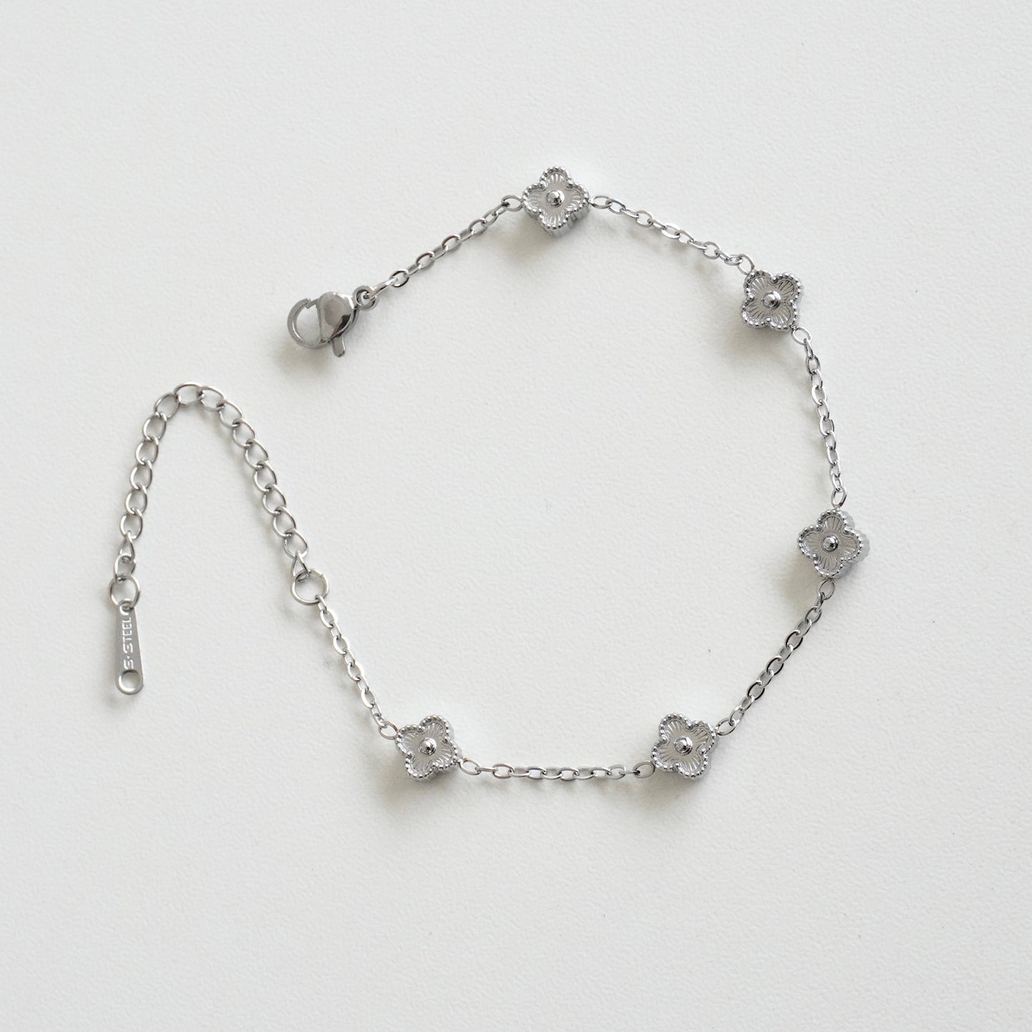Pulsera van cleef plateada mini