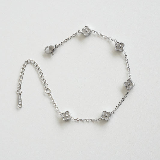 Pulsera van cleef plateada mini