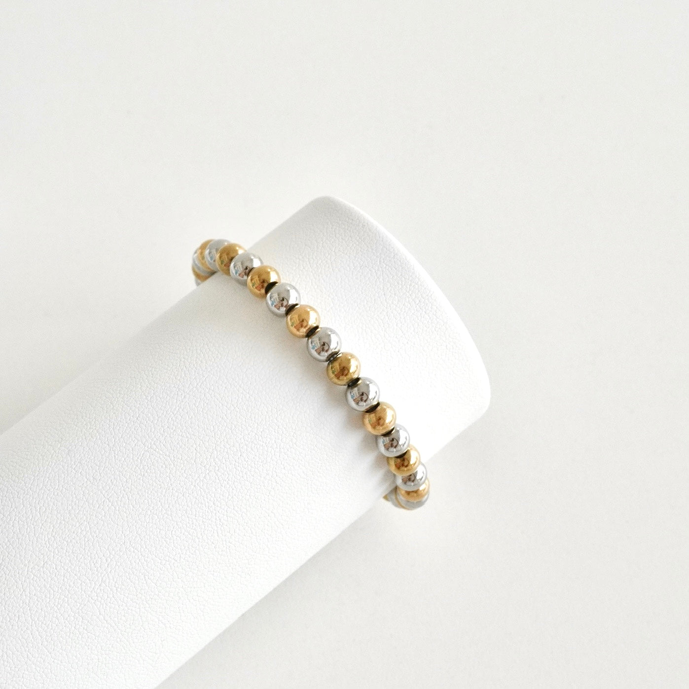 Pulsera bolitas bicolor 6mm