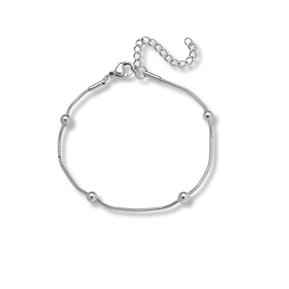 Pulsera lisa de bolitas
