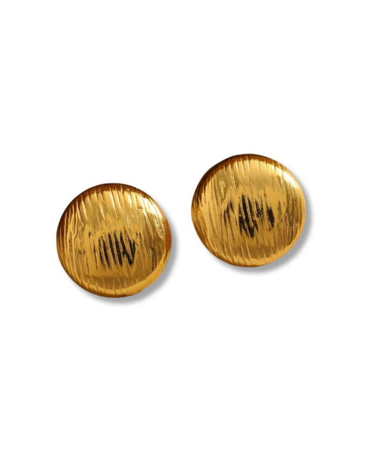 Aretes círculo textura rayada