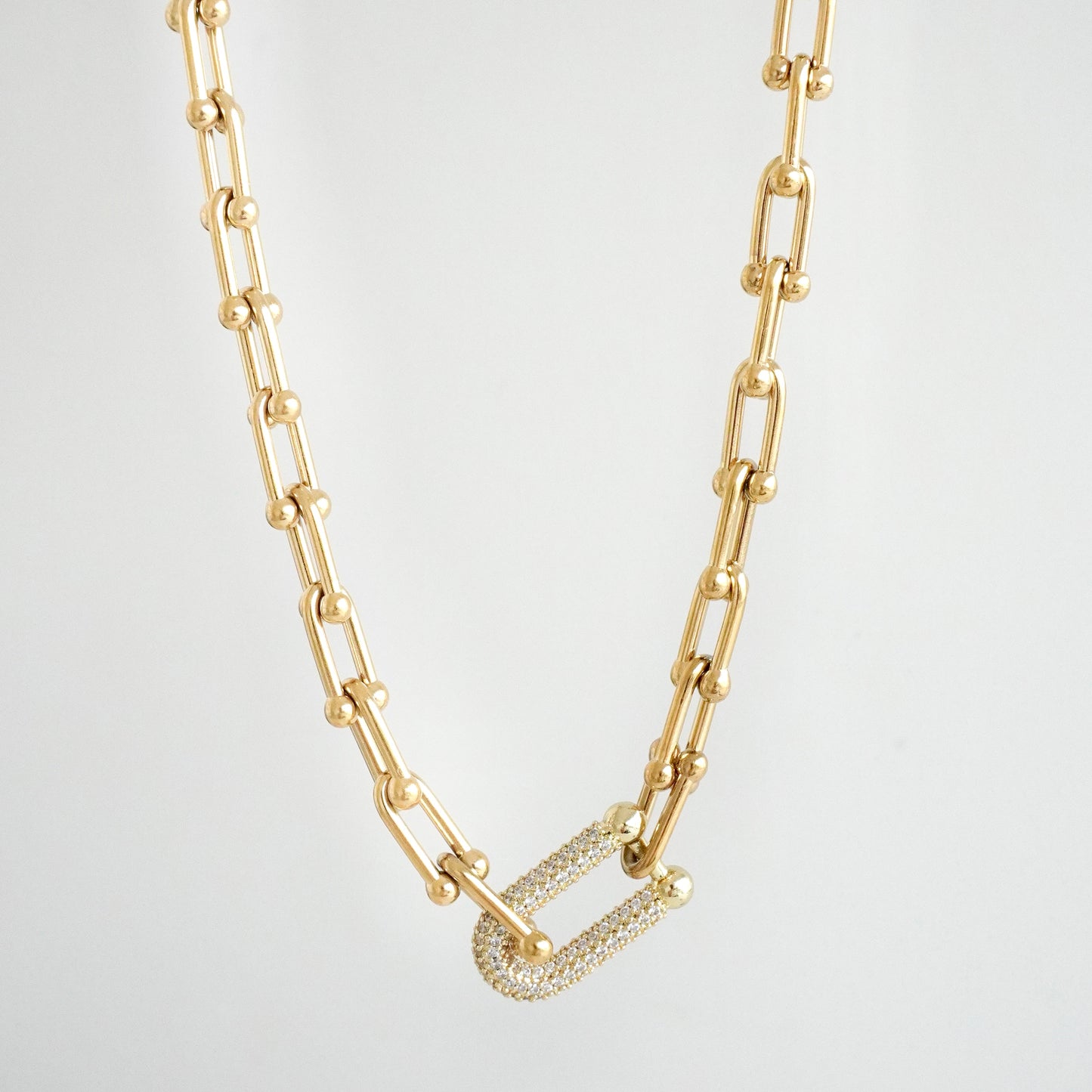Collar chuncky dije brilloso herradura
