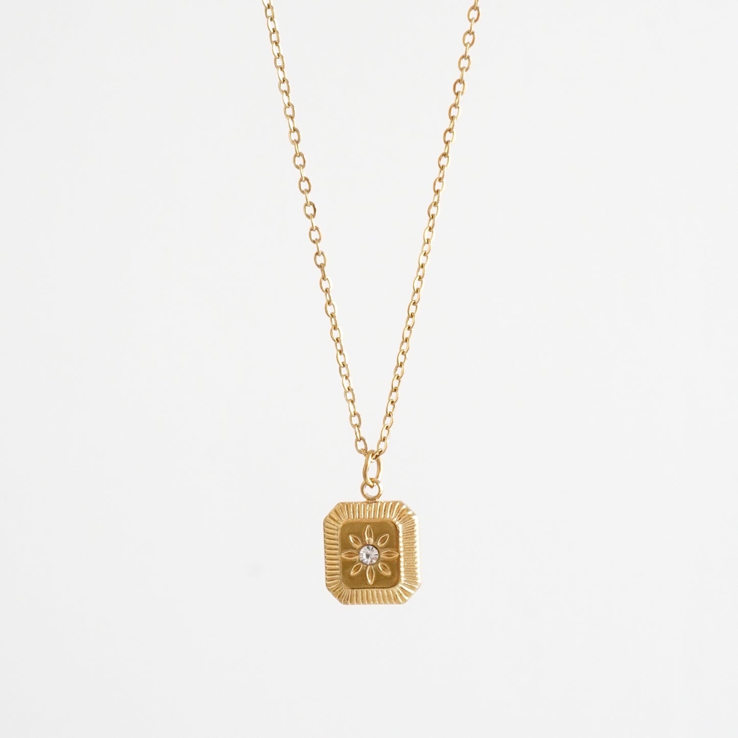 Cadena dije destello con zirconia