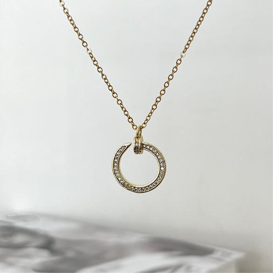 Cadena dije clavo con zirconias