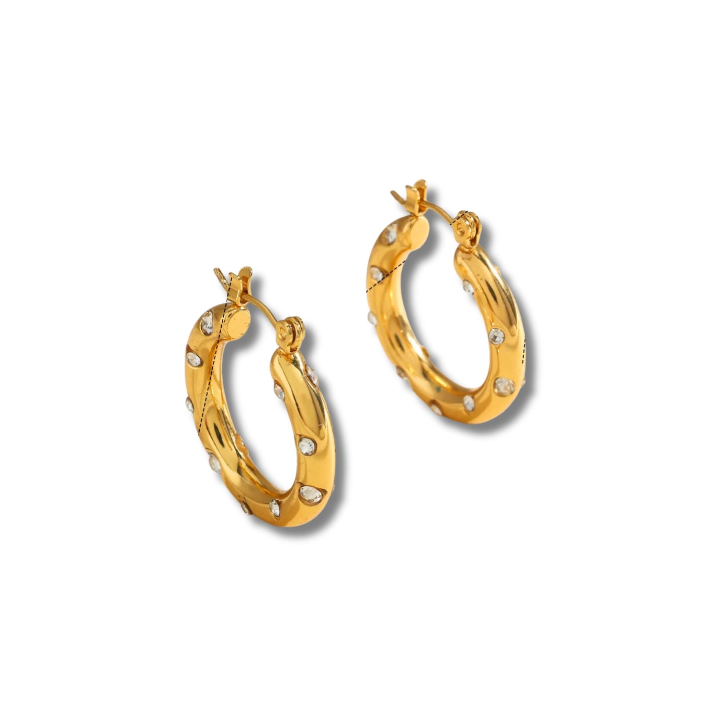 Hoops chunky con perlas