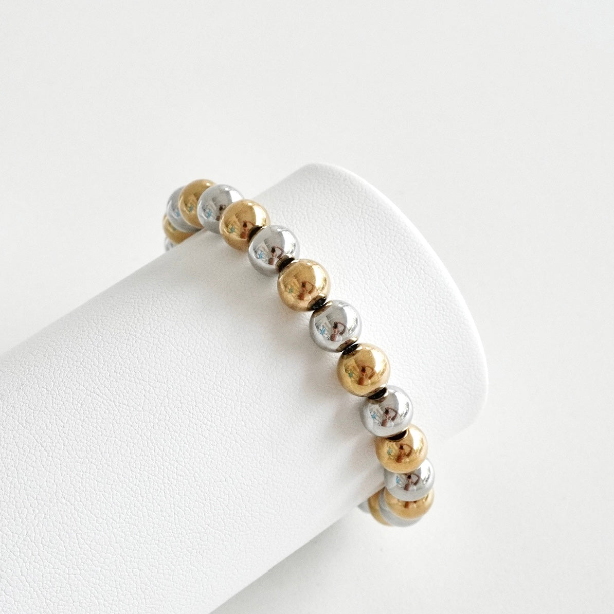 Pulsera bolitas bicolor 10mm