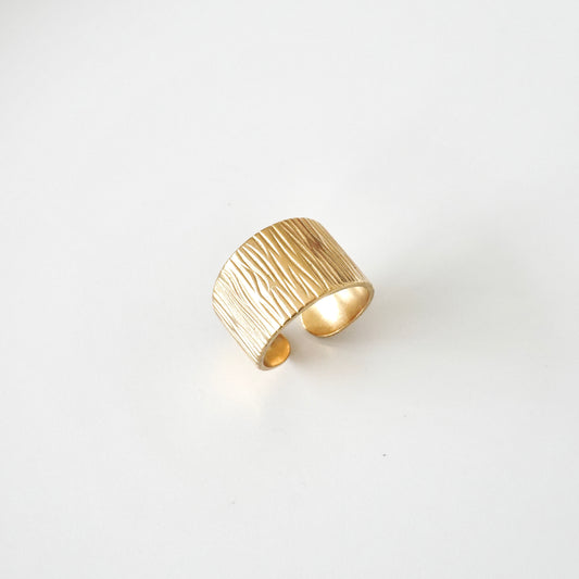 Anillo rigido ancho con textura