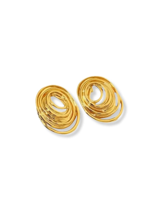 Aretes remolino dorados