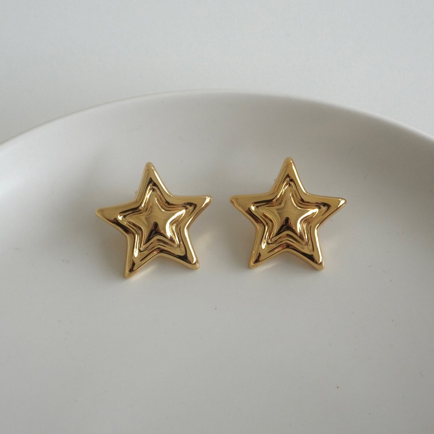 Aretes de estrella chunky
