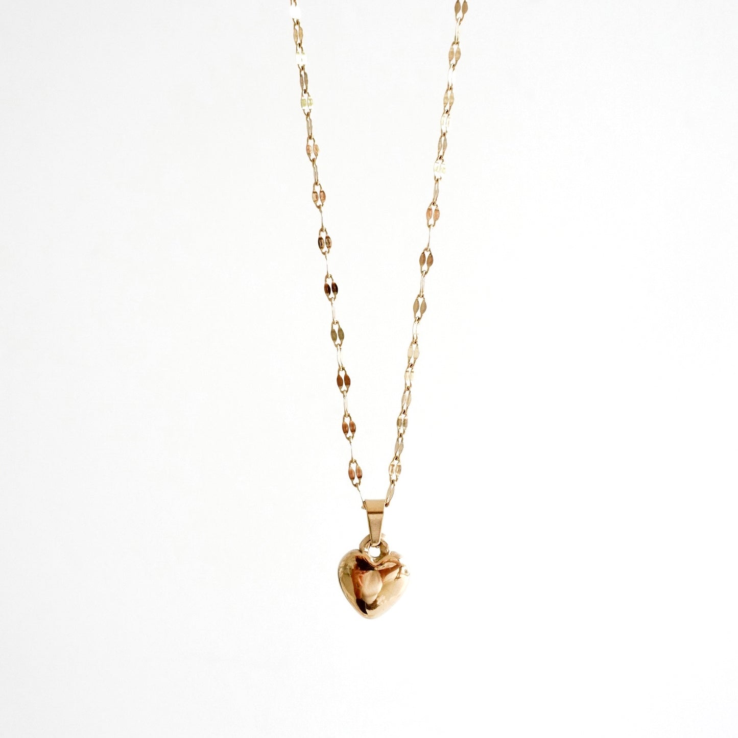 Cadena dije de corazon pequeño chunky
