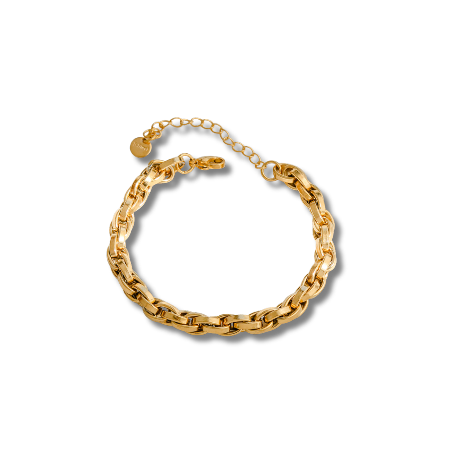 Pulsera de eslabones chunky trenzada