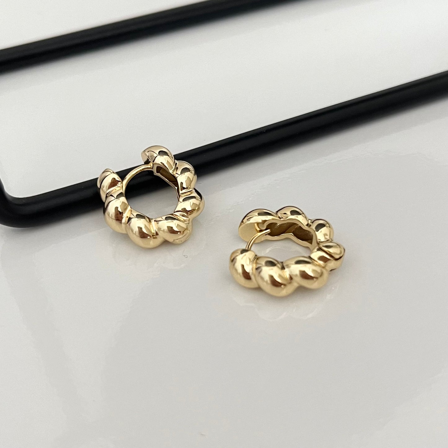 Hoops mini trenzadas