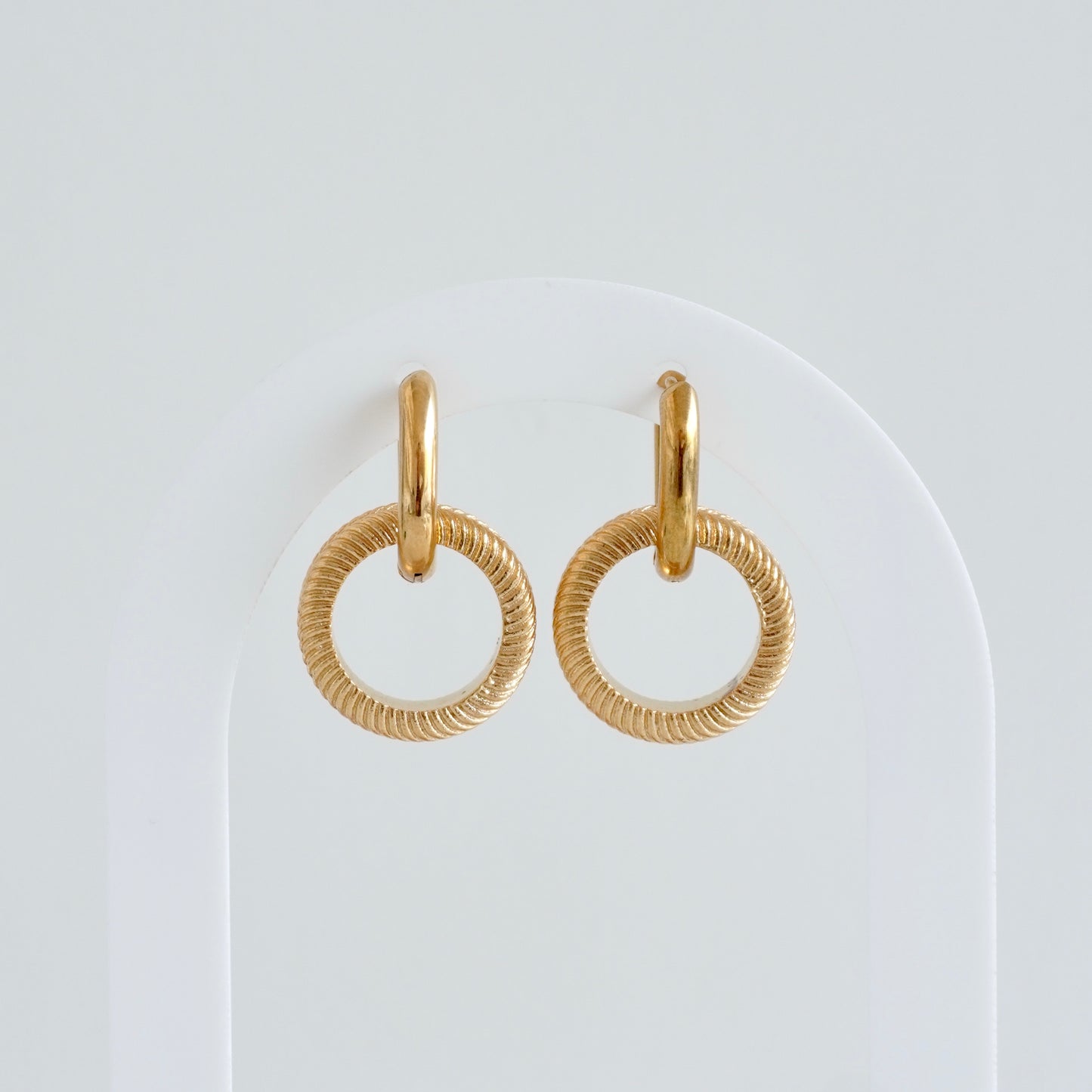 Aretes doble uso redondos