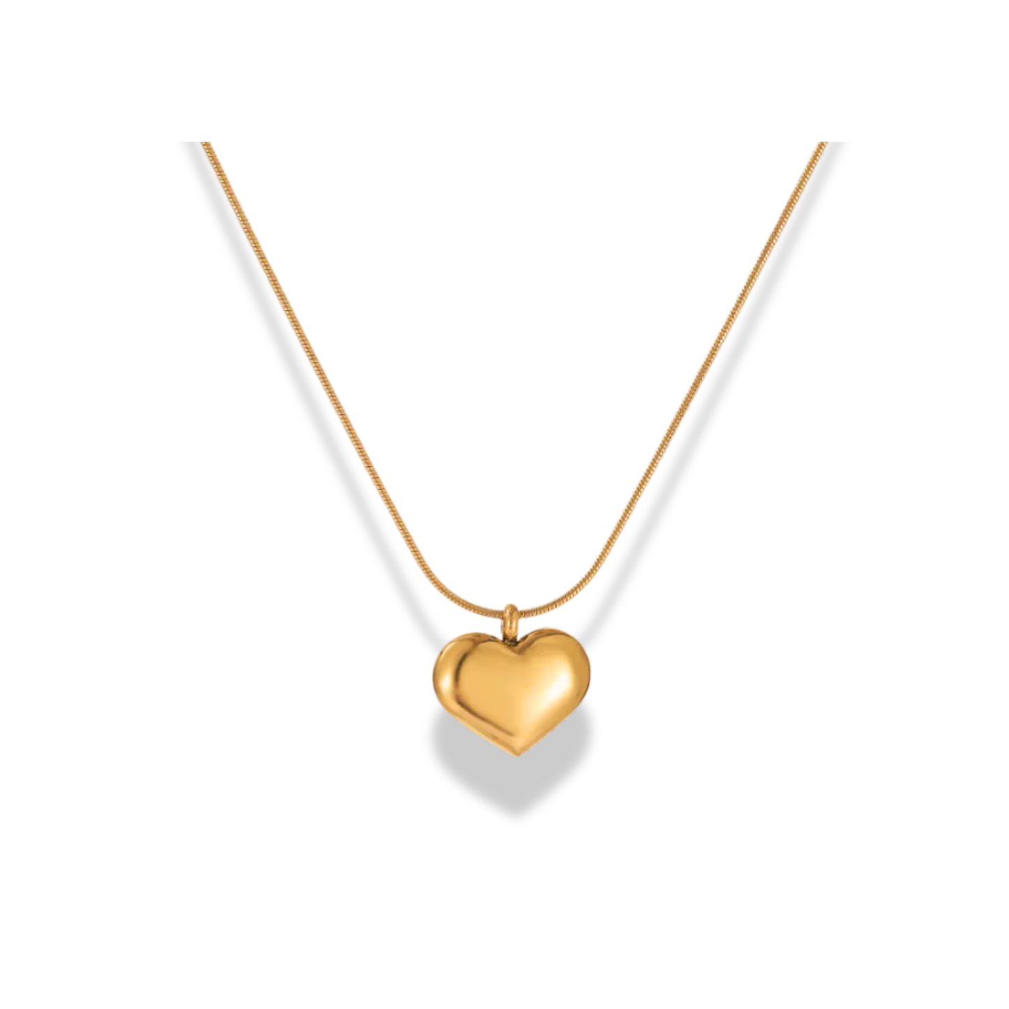 Cadena con dije de corazón chuncky
