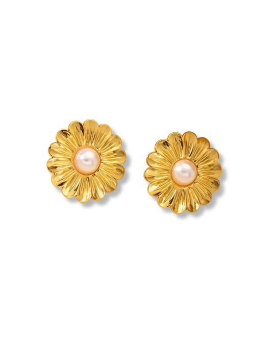 Aretes de girasol