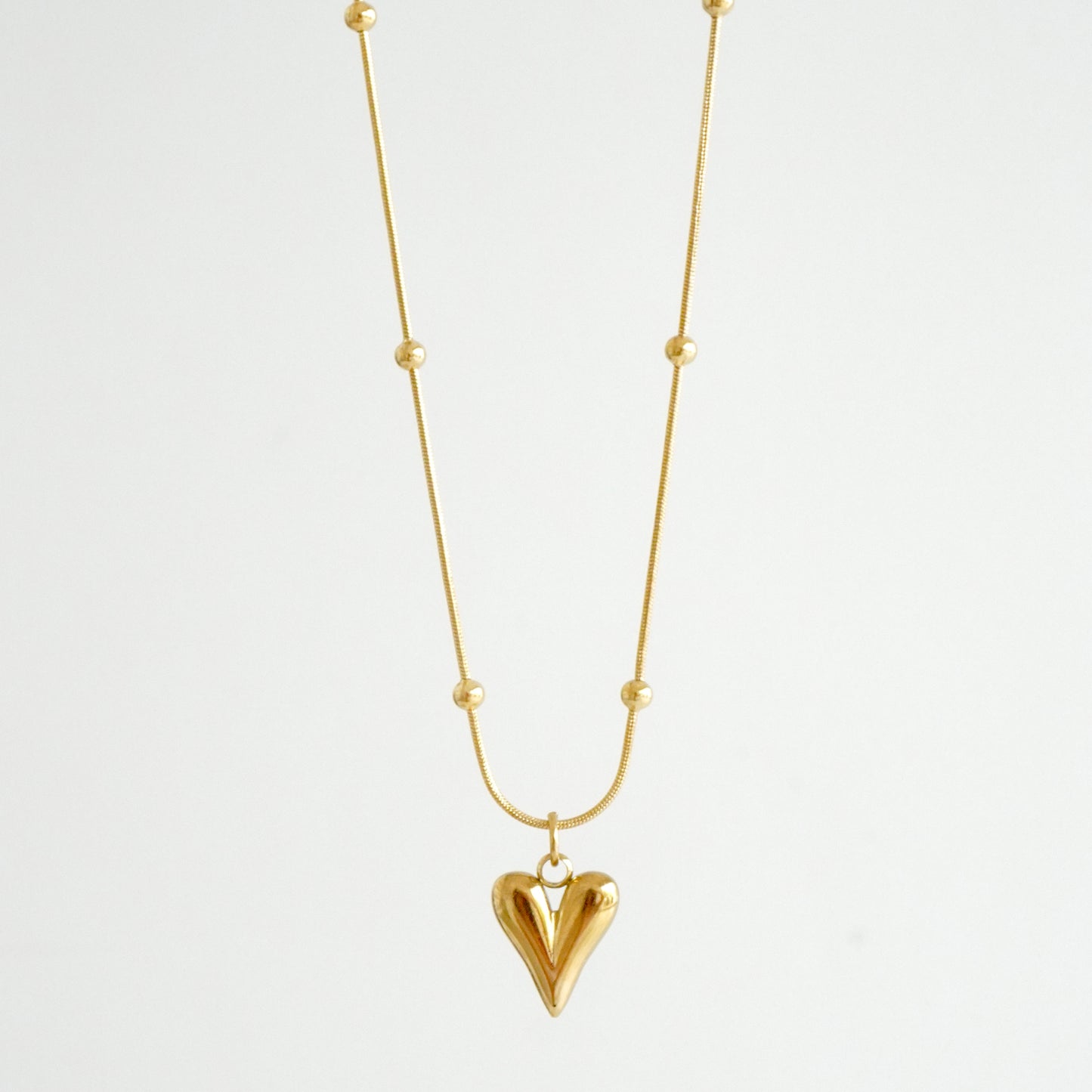 Cadena dije de corazón chunky largo