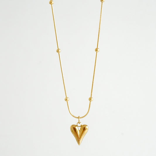 Cadena dije de corazón chunky largo