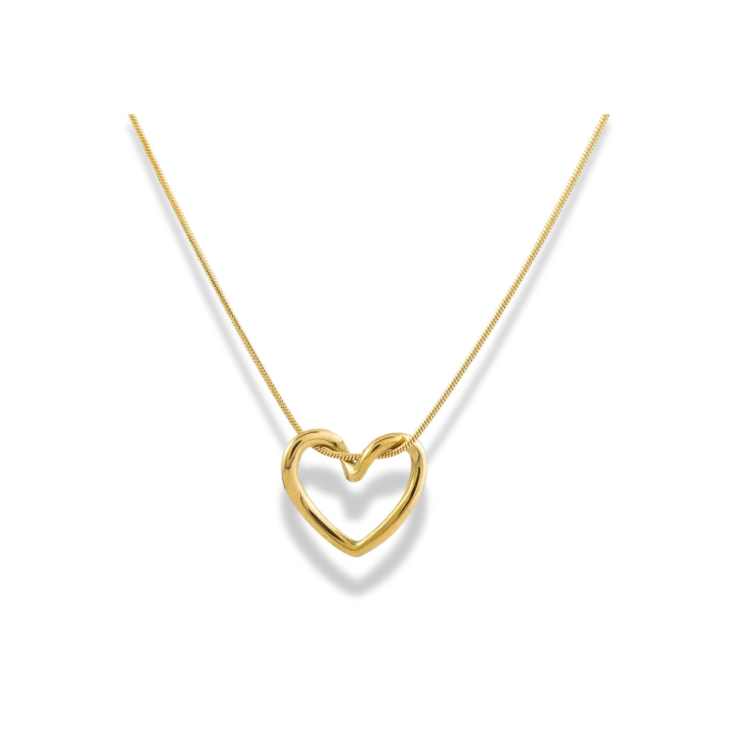 Cadena corazón hueco