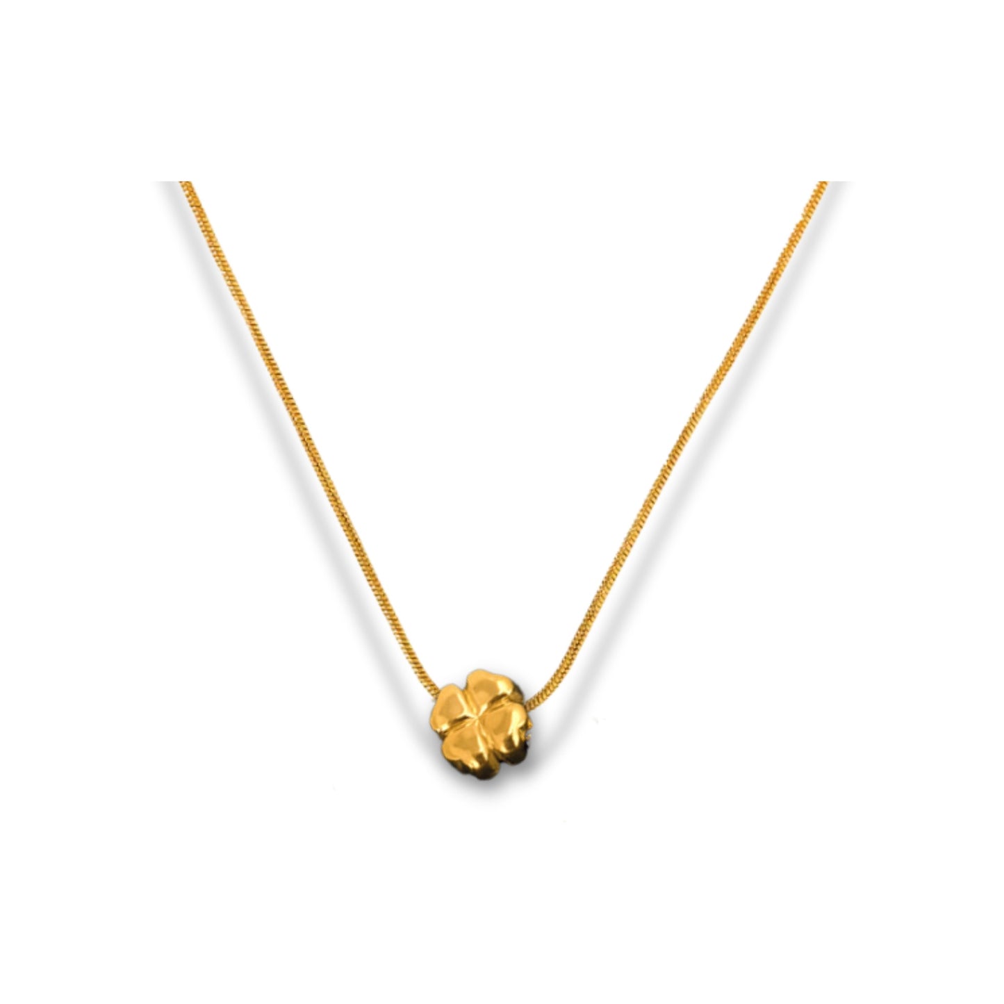 Cadena delgada con dije de flor mini
