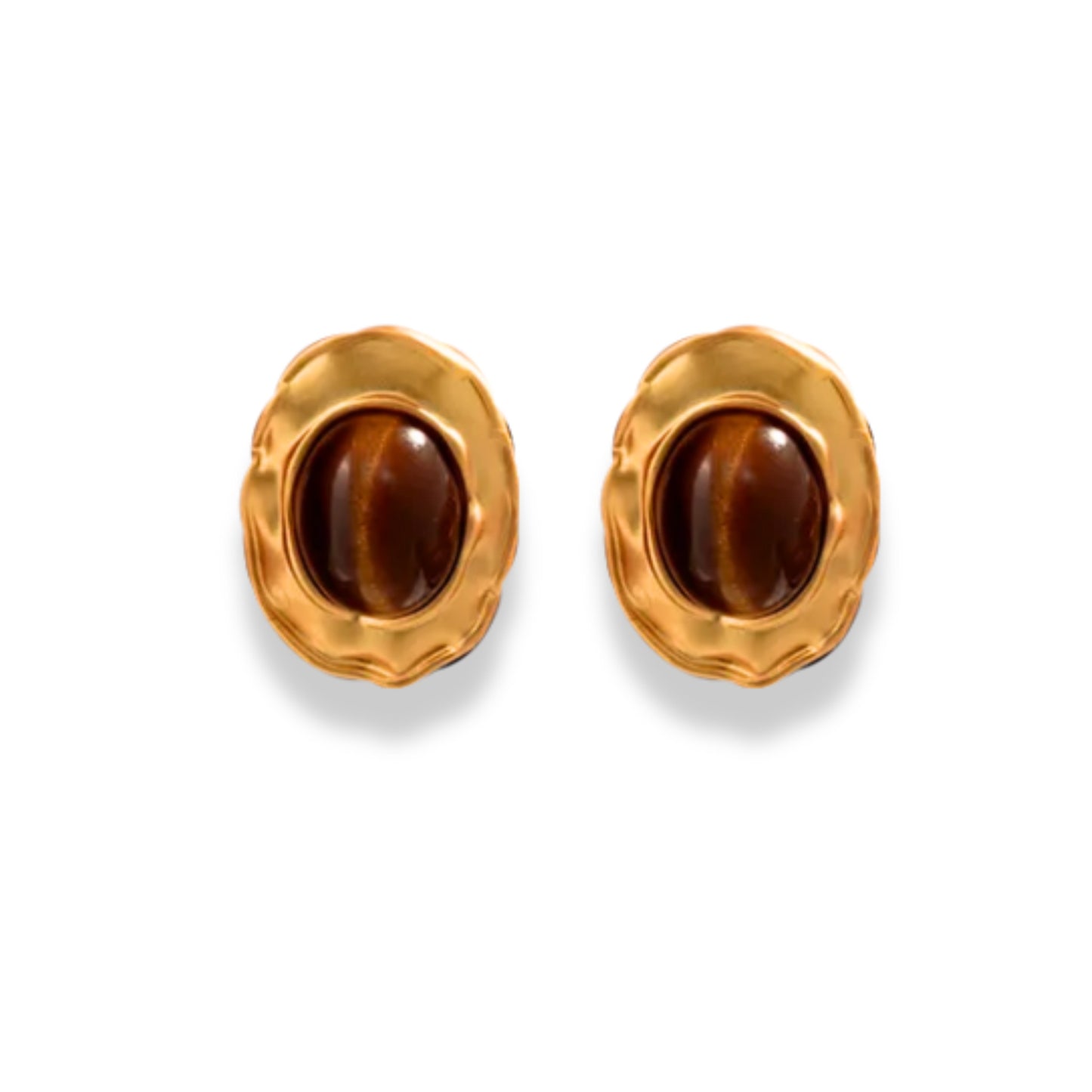 Aretes versátiles piedra café