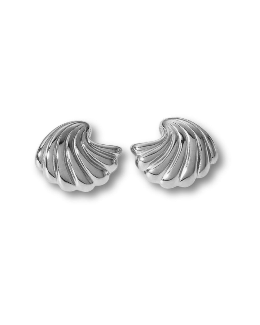Aretes olas plateados