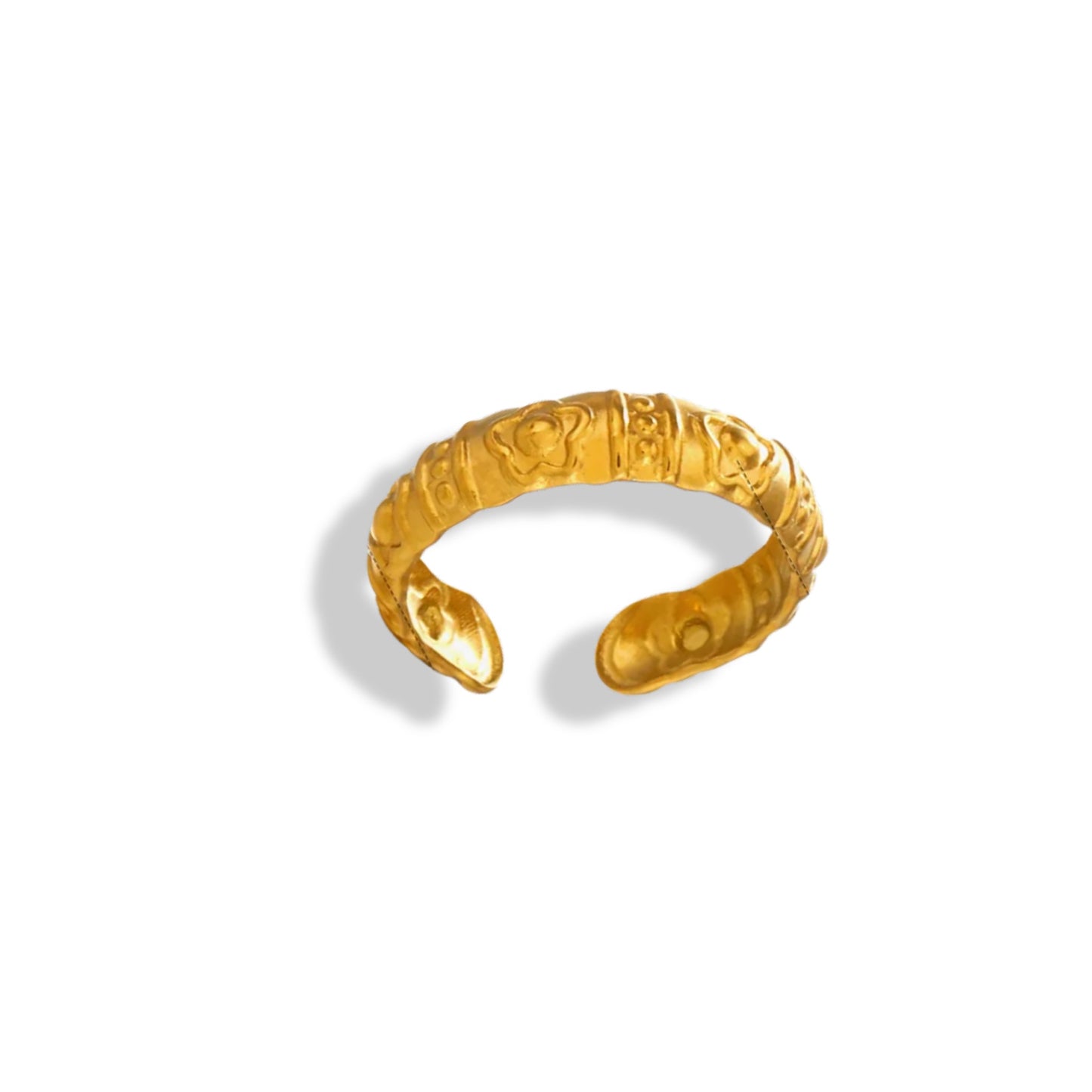 Anillo básico texturizado