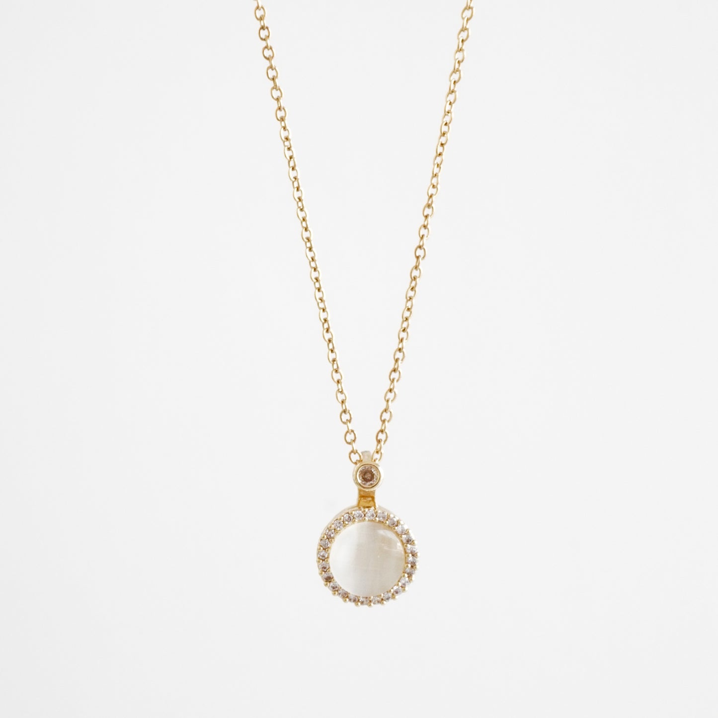 Cadena dije blanco con zirconias