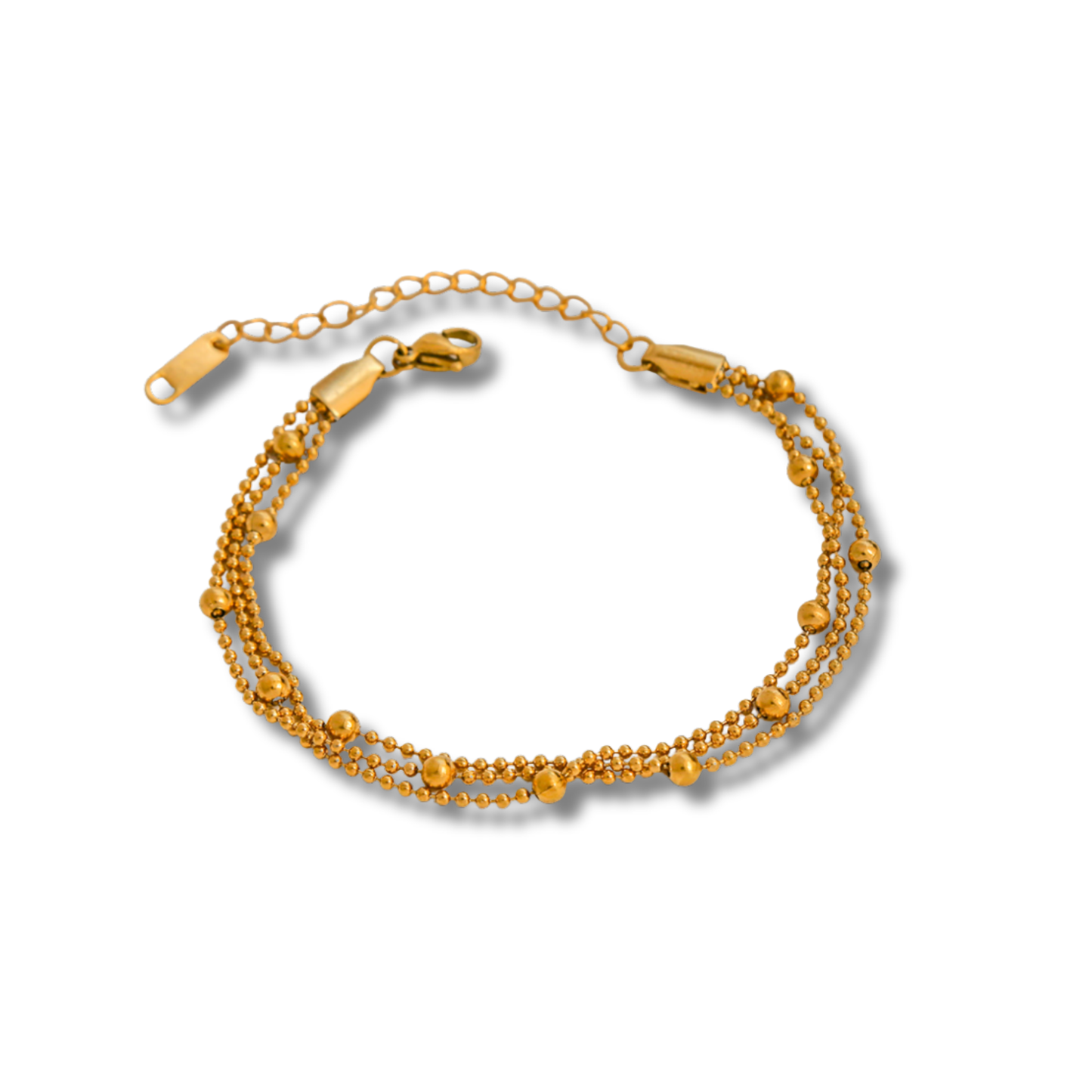 Pulsera triple de bolitas