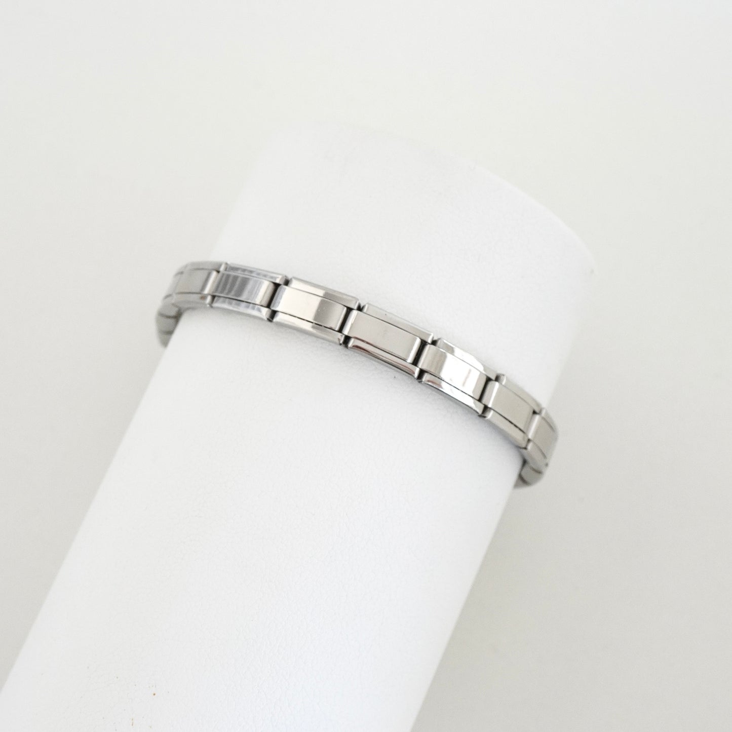 Pulsera italiana plateada delgada