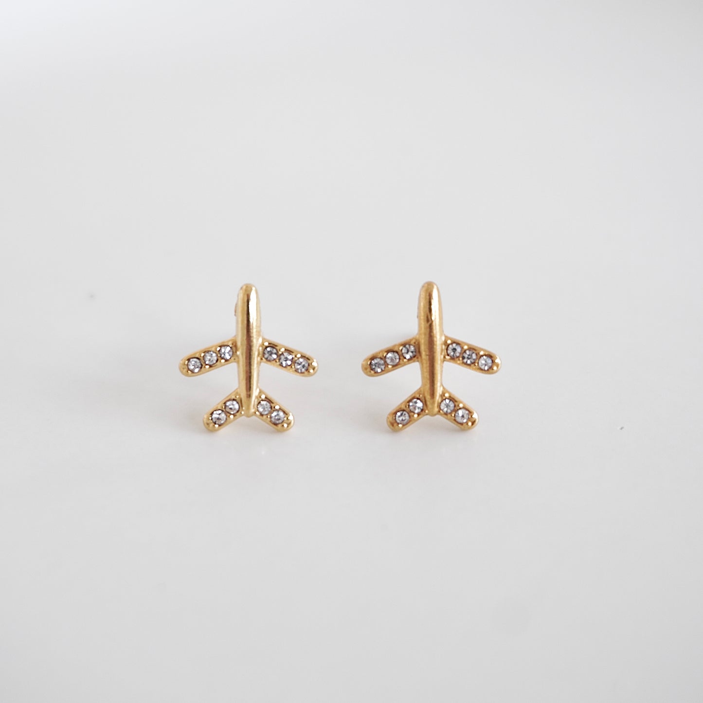 Aretes avión mini zirconias