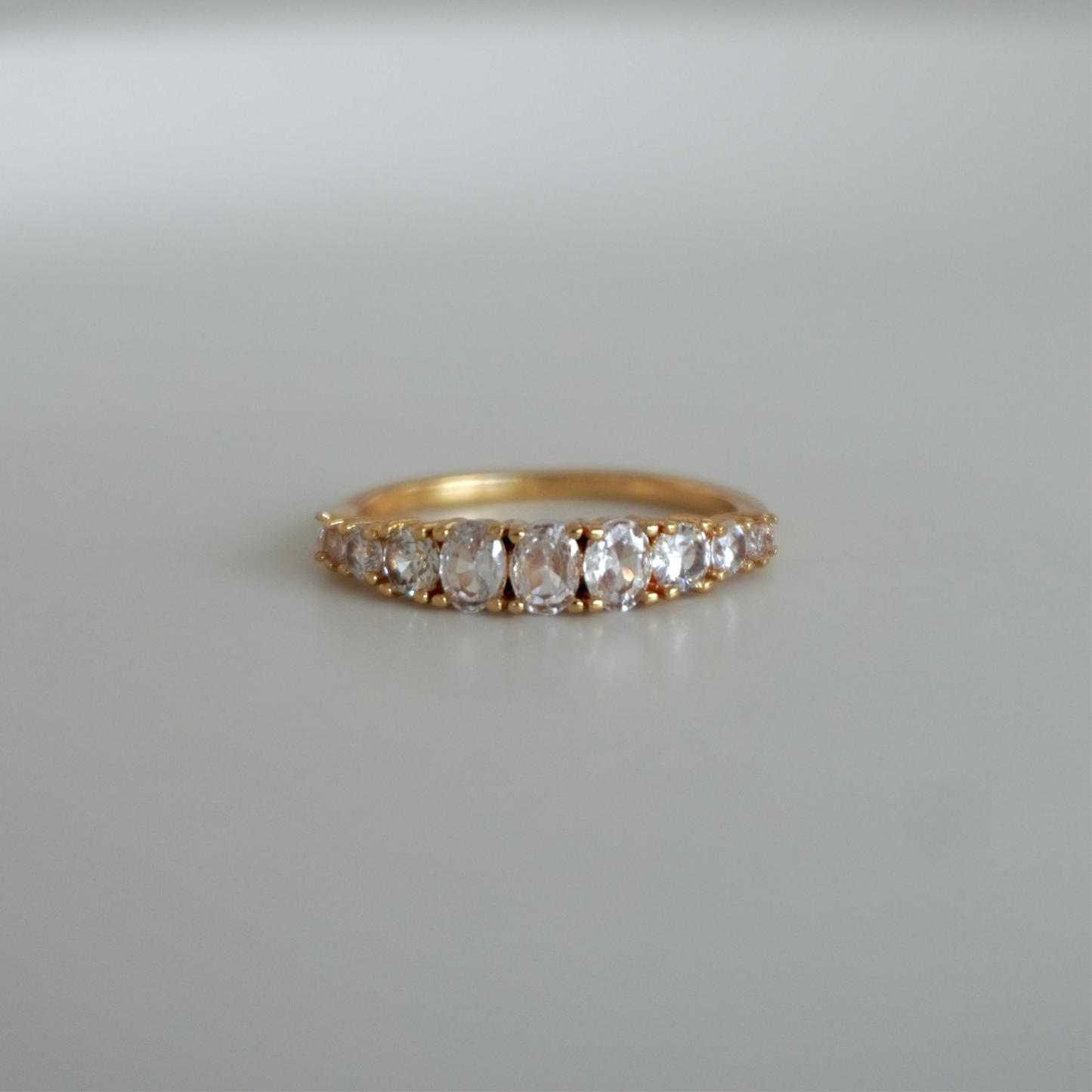 Anillo zirconias ovaladas