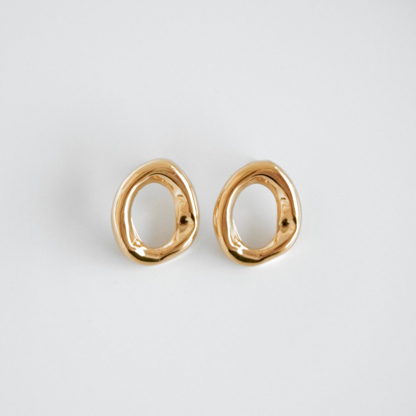 Aretes círculo asimétrico chuncky
