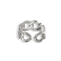 Anillo trenzado plateado