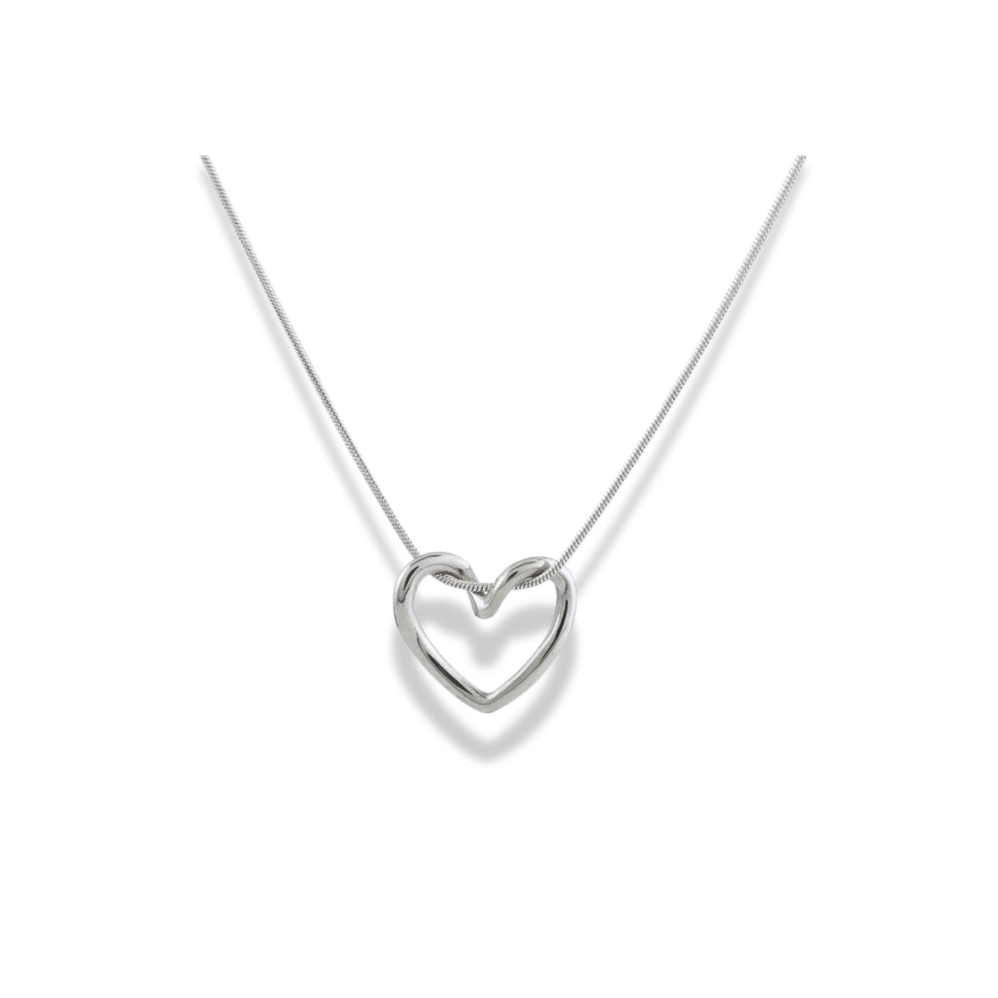 Cadena dije corazón hueco