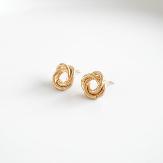 Aretes círculos entrelazados mini