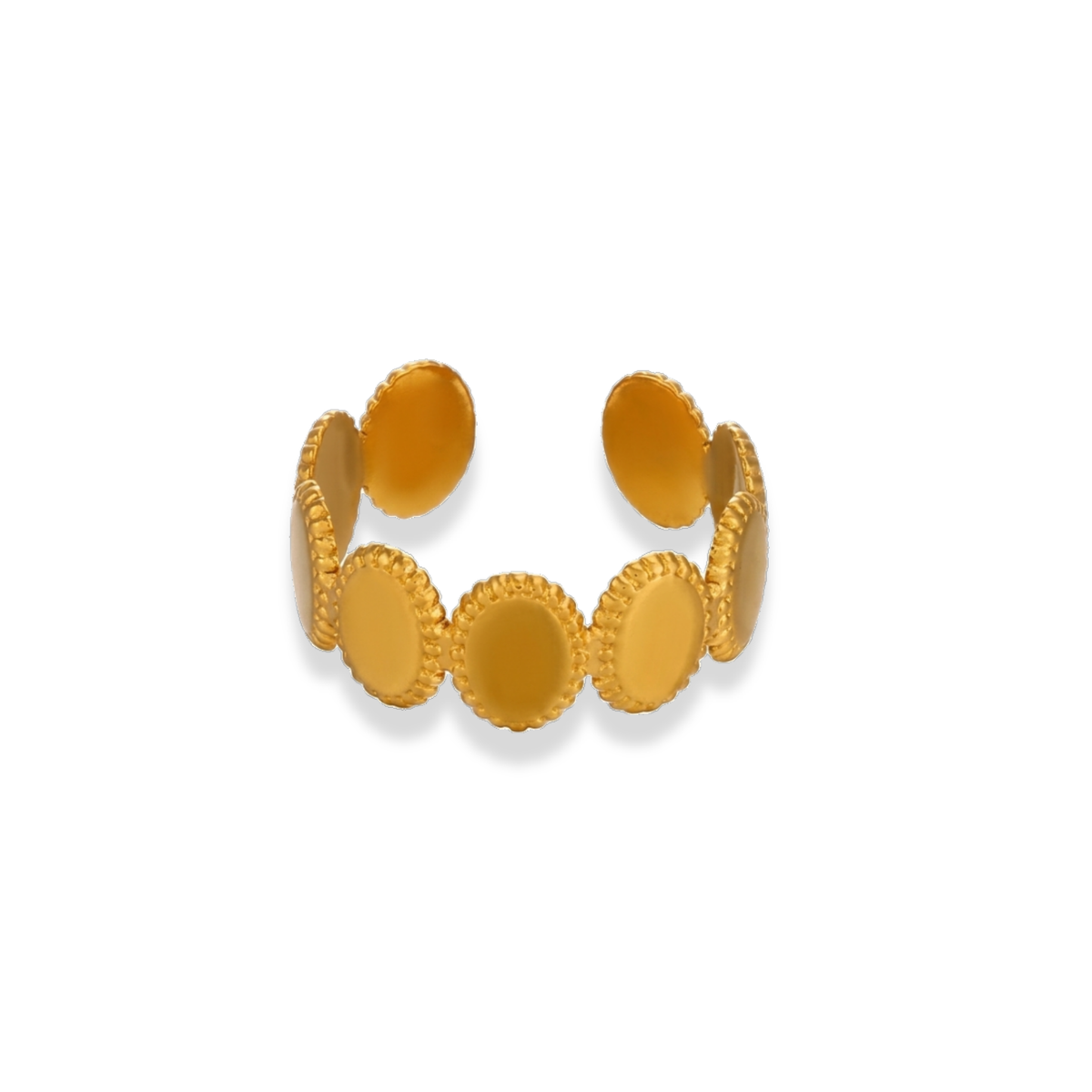 Anillo de óvalos dorados