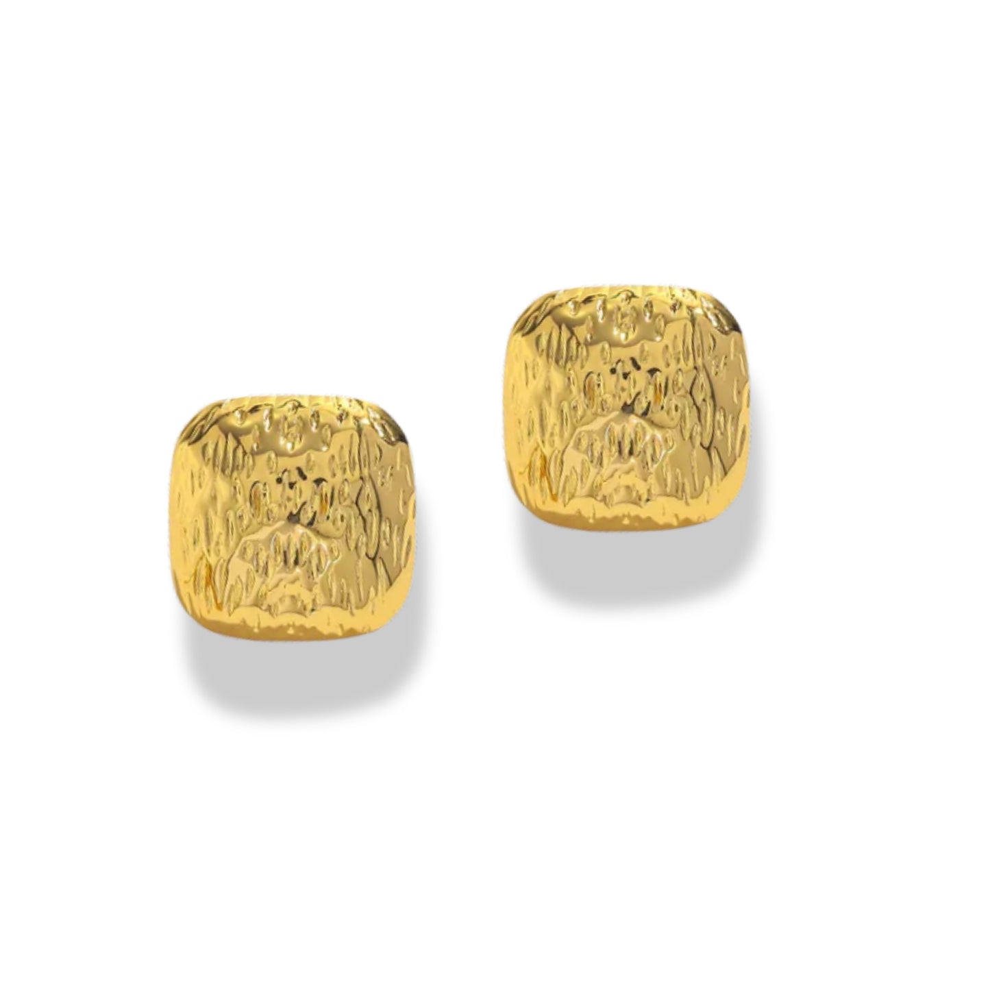 Arete cuadrado mini con textura