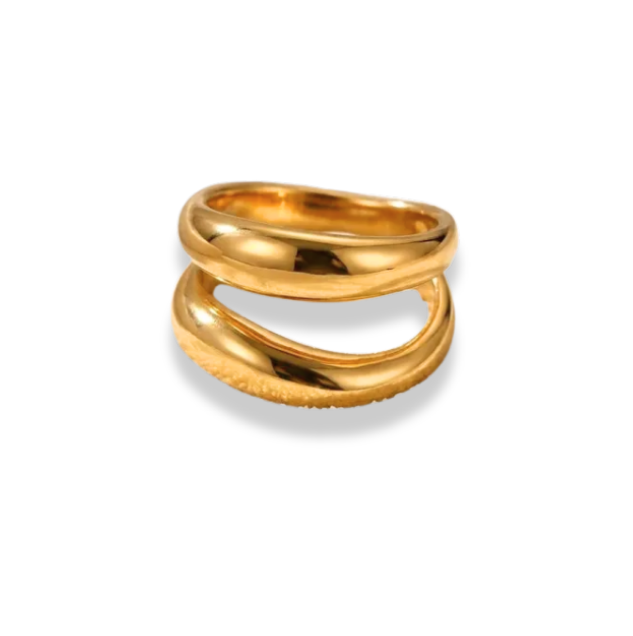 Anillo doble línea chunky