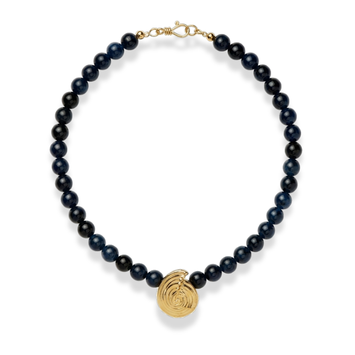 Chocker de bolitas color azul con dije