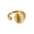 Anillo bola abierto con textura