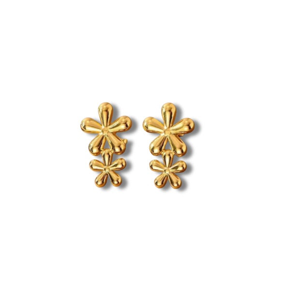 Aretes doble flor