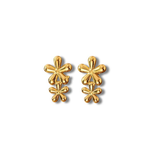 Aretes doble flor