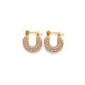 Hoops pequeñas chunky con zirconias