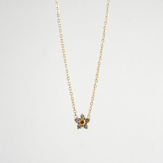 Cadena con dije de flor mini